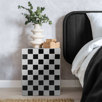 Callista 18" Modern Bohemian Ceramic Tiled Rectangle End Table